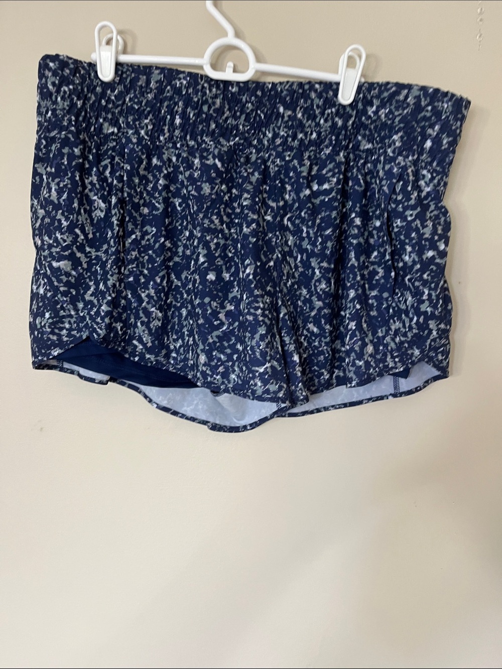 Avia Navy Blue Printed Athletic Shorts